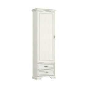 Dulap TIFFANY II, grej, PAL laminat, cu o usa si 2 sertare, 69x40x212 cm