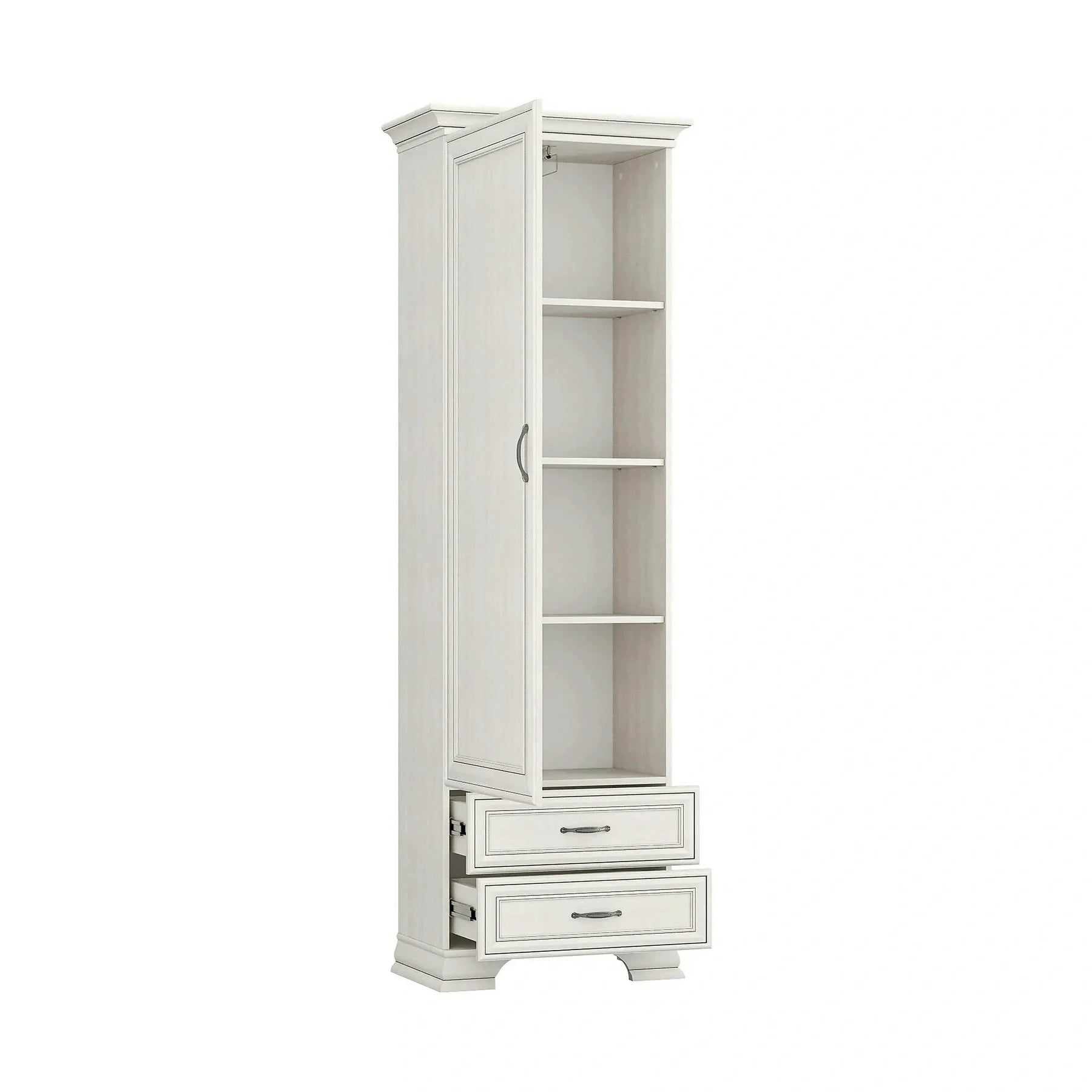 Dulap TIFFANY II, PAL laminat/MDF, grej, 69×40×212 cm