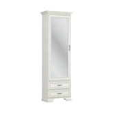 Dulap TIFFANY II, grej, PAL laminat, cu o usa si 2 sertare, cu oglinda, 69x40x212 cm