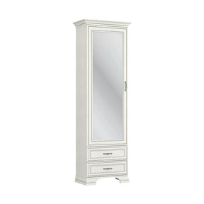Dulap TIFFANY II, grej, PAL laminat, cu o usa si 2 sertare, cu oglinda, 69x40x212 cm
