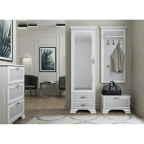 Dulap TIFFANY II, PAL laminat/MDF, grej, 69×40×212 cm