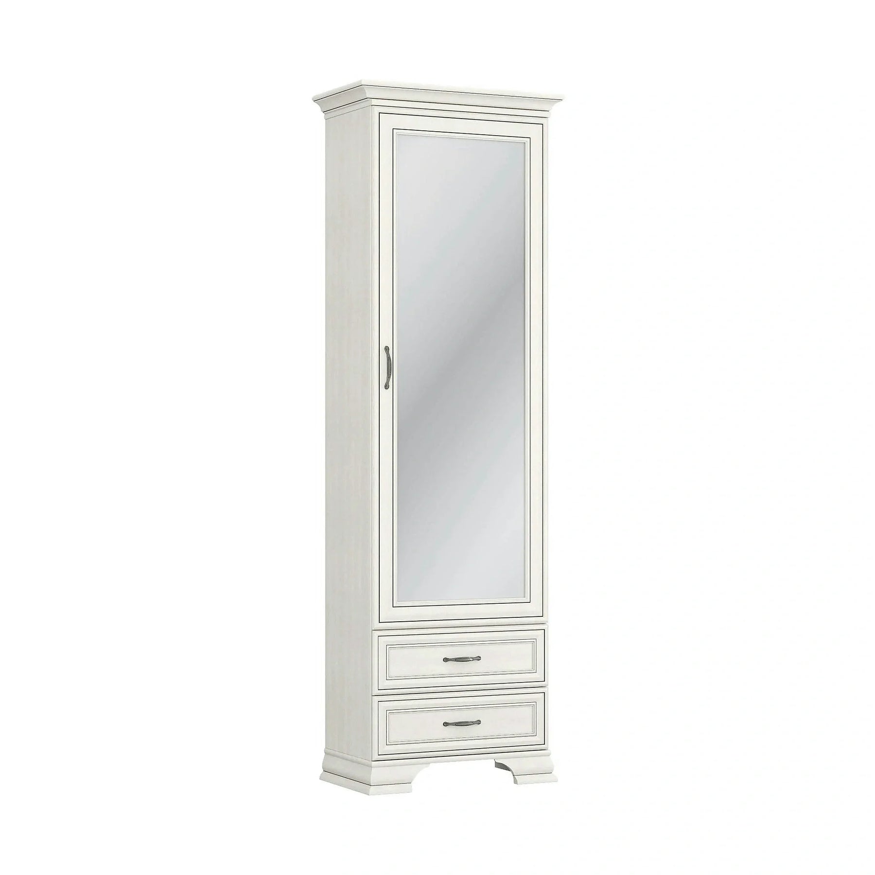 Dulap TIFFANY II, PAL laminat/MDF, grej, 69×40×212 cm