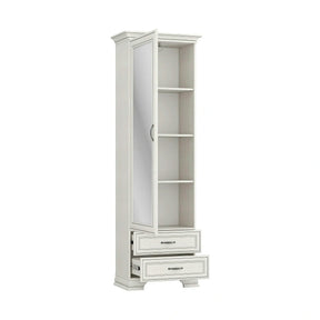 Dulap TIFFANY II, PAL laminat/MDF, grej, 69×40×212 cm