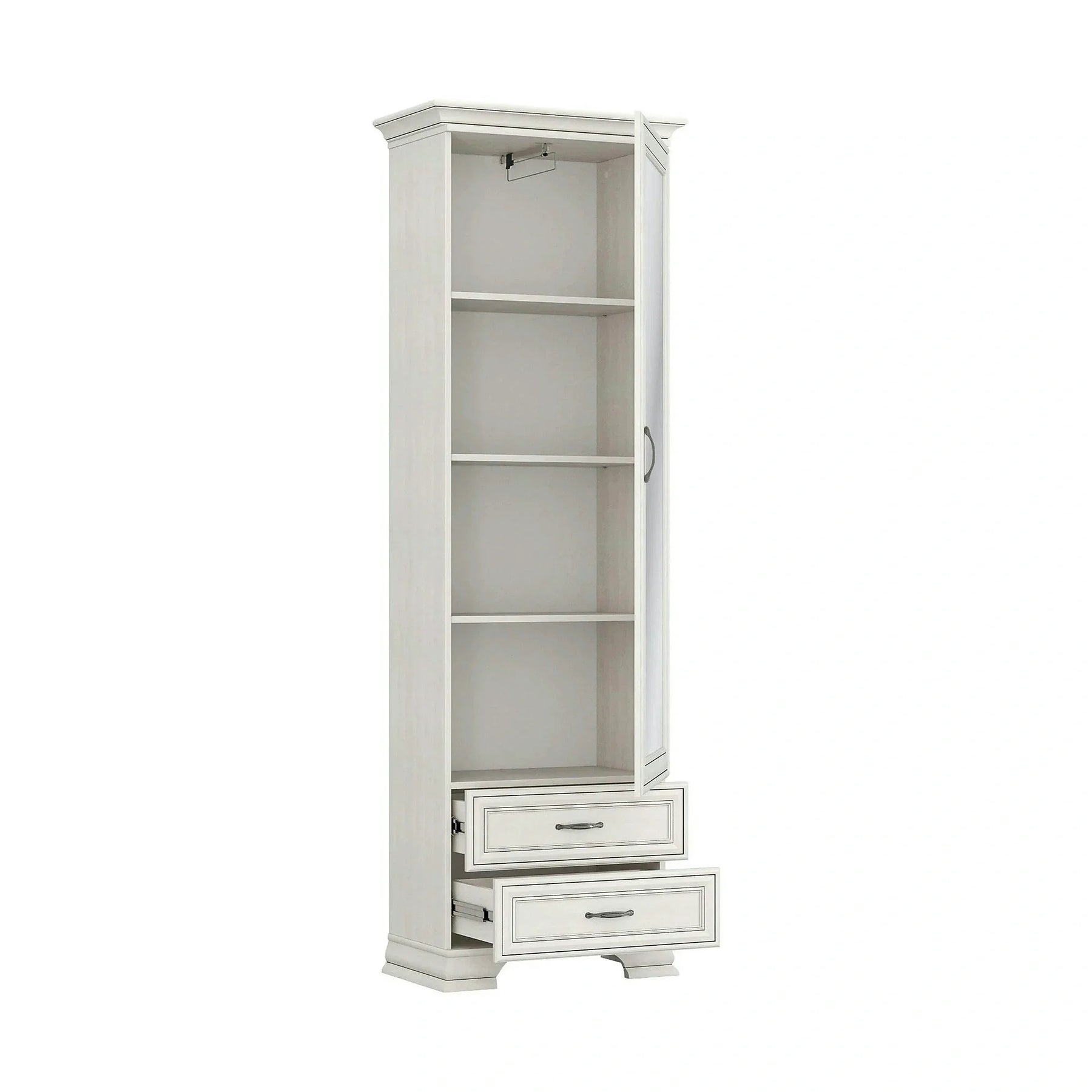 Dulap TIFFANY II, PAL laminat/MDF, grej, 69×40×212 cm