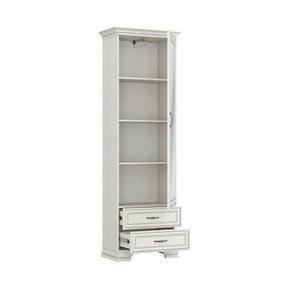 Dulap TIFFANY II, PAL laminat/MDF, grej, 69×40×212 cm