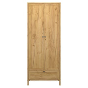 Dulap KLARK, stejar auriu, PAL laminat, cu 2 usi si un sertar, 84x49x210 cm