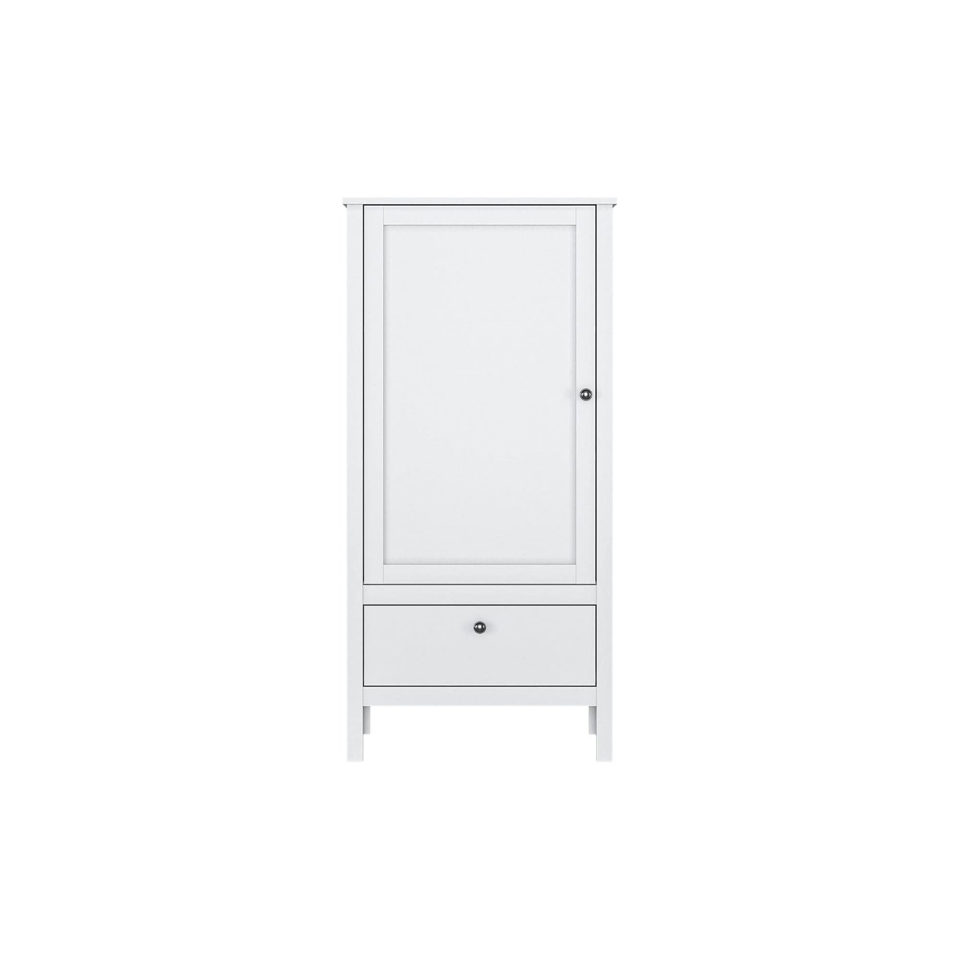 Dulap OLE, alb, PAL laminat, cu o usa si un sertar, 65x37x135 cm