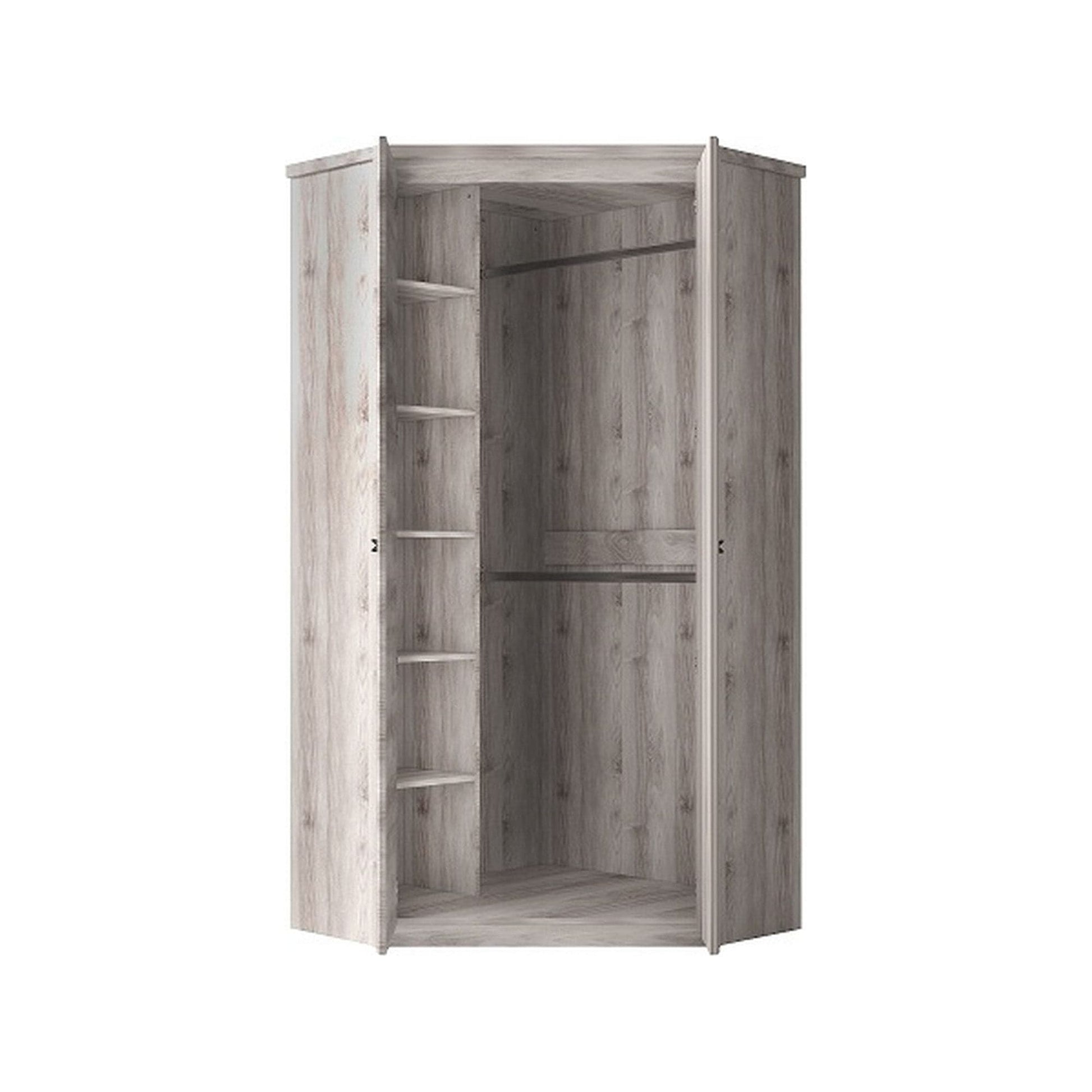 Dulap JAZZ, stejar, PAL laminat, cu 2 usi, 101x101x210 cm