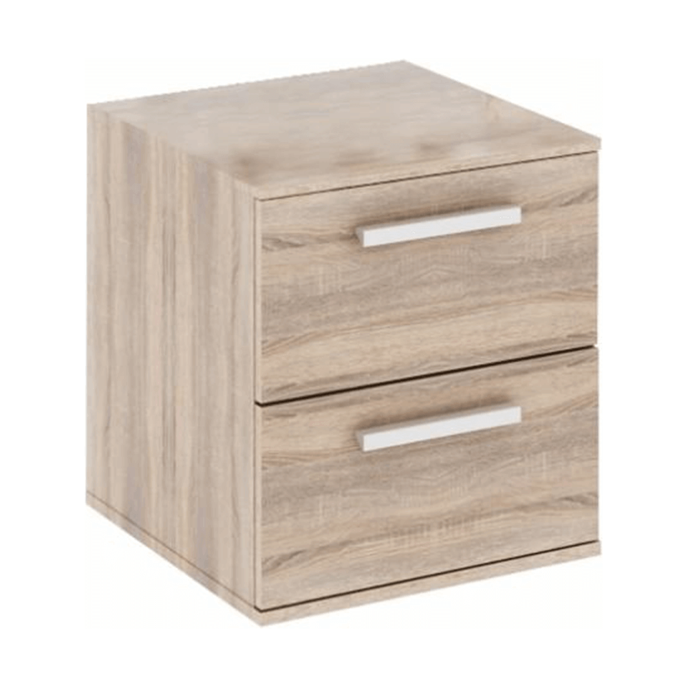 Dulap mic cu 2 sertare îngust, DTD laminat, stejar sonoma, DUNAJ  TIPUL9