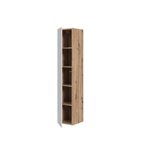 Dulap baie suspendat AVIOLA, casmir/stejar artisan, PAL laminat, cu o usa, 33x35x165 cm