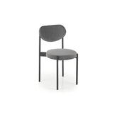 Scaun tapitat K509, gri, stofa catifelata, 42x48x80 cm