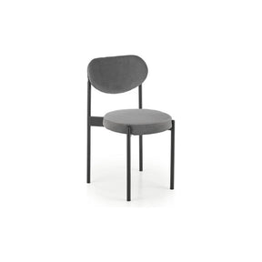 Scaun tapitat K509, gri, stofa catifelata, 42x48x80 cm