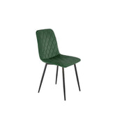 Scaun K525, verde inchis/negru, stofa catifelata/metal, 45x55x89 cm