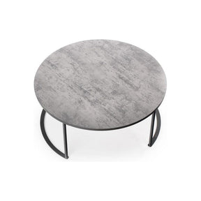 Masuta de cafea MACAO, gri/negru, 80x36 cm