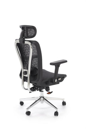 Scaun birou VIXEN, negru/crom, stofa clasica/metal, 68x65x117/125 cm
