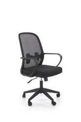 Scaun birou ORCANO, negru, stofa clasica/plastic, 62x65x101/111 cm