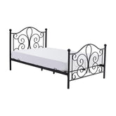 Pat PANAMA 120, negru, cadru metalic, 124x209x93 cm