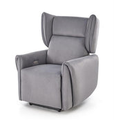 Fotoliu recliner GELATO, gri, stofa clasica, 83x91/161x95/109 cm