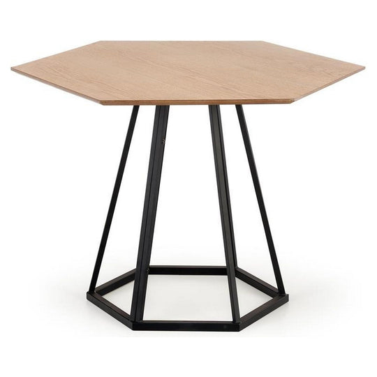 Masa HERMAN, stejar/negru, 110x95x77 cm