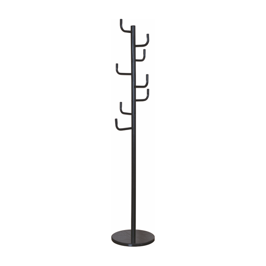 Cuier ELDER, negru, metal/marmura, 37x37x175 cm