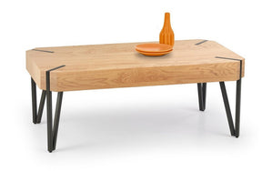 Masuta Emily, stejar auriu/negru, 110x60x42 cm