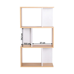 Biblioteca ERDEM NEW TYP 1, lemn pin/alb, 60x24x108 cm