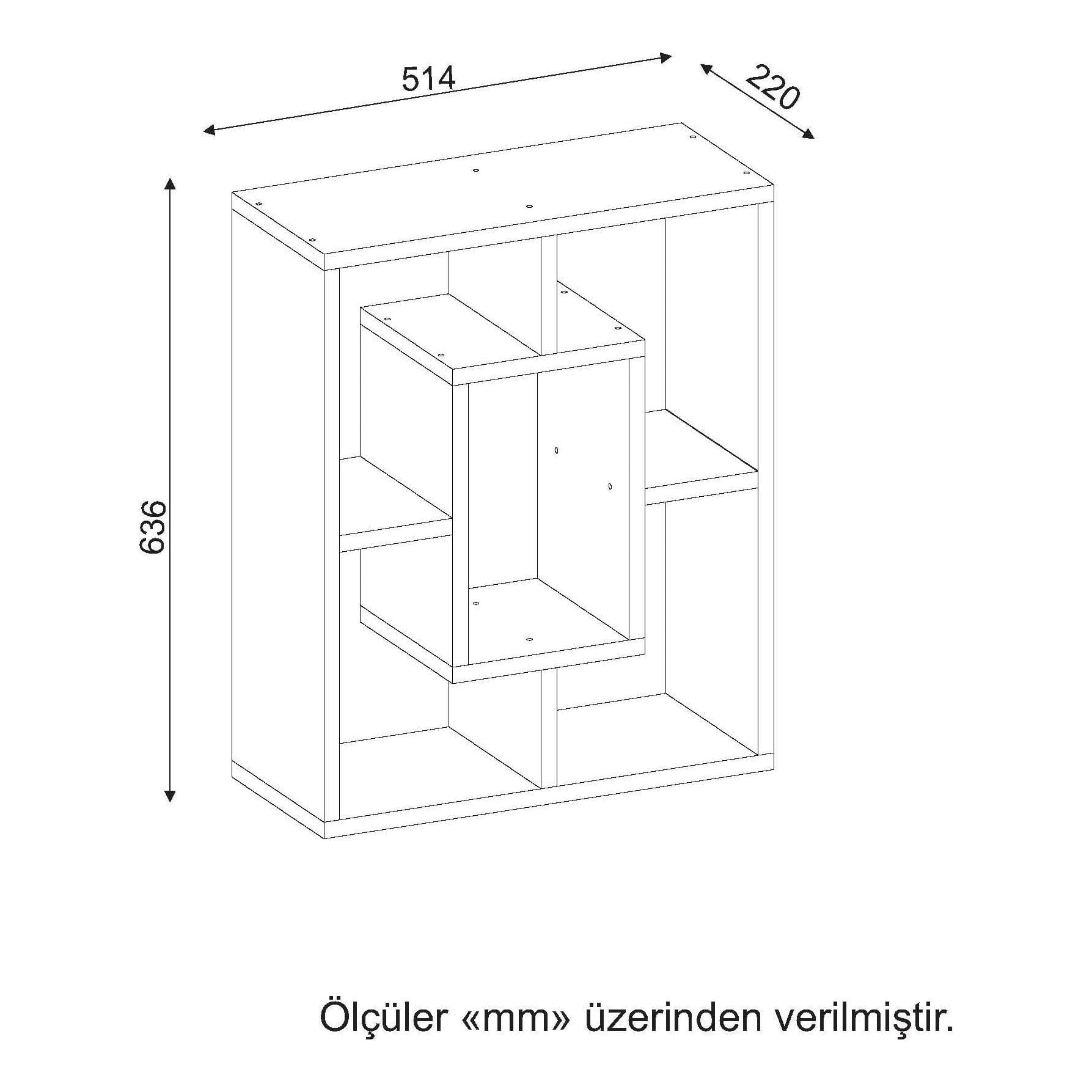 Etajera AMSTERDAM OCN-32820, alb