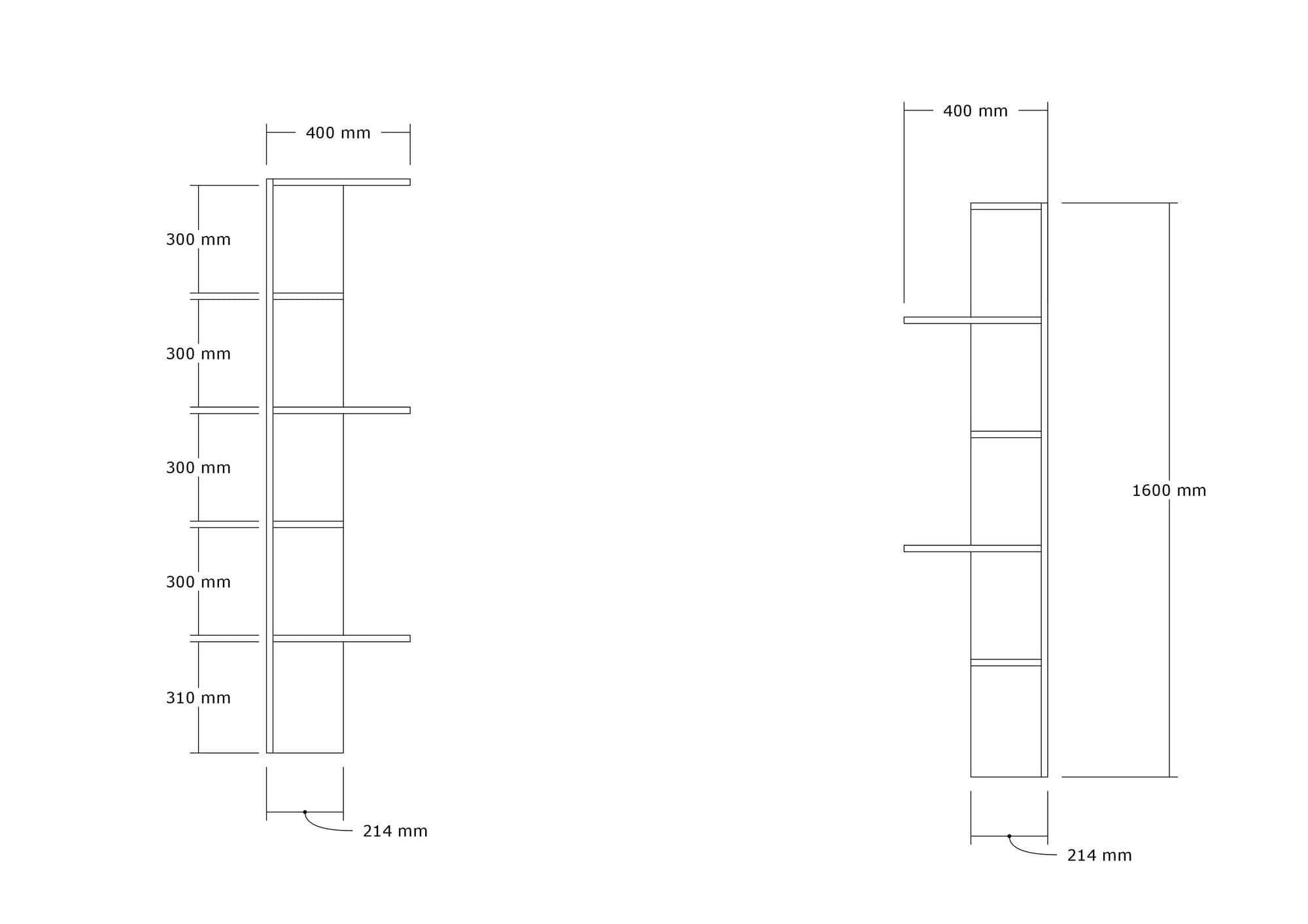 Etajera AMSTERDAM OCN-32822, gri antracit