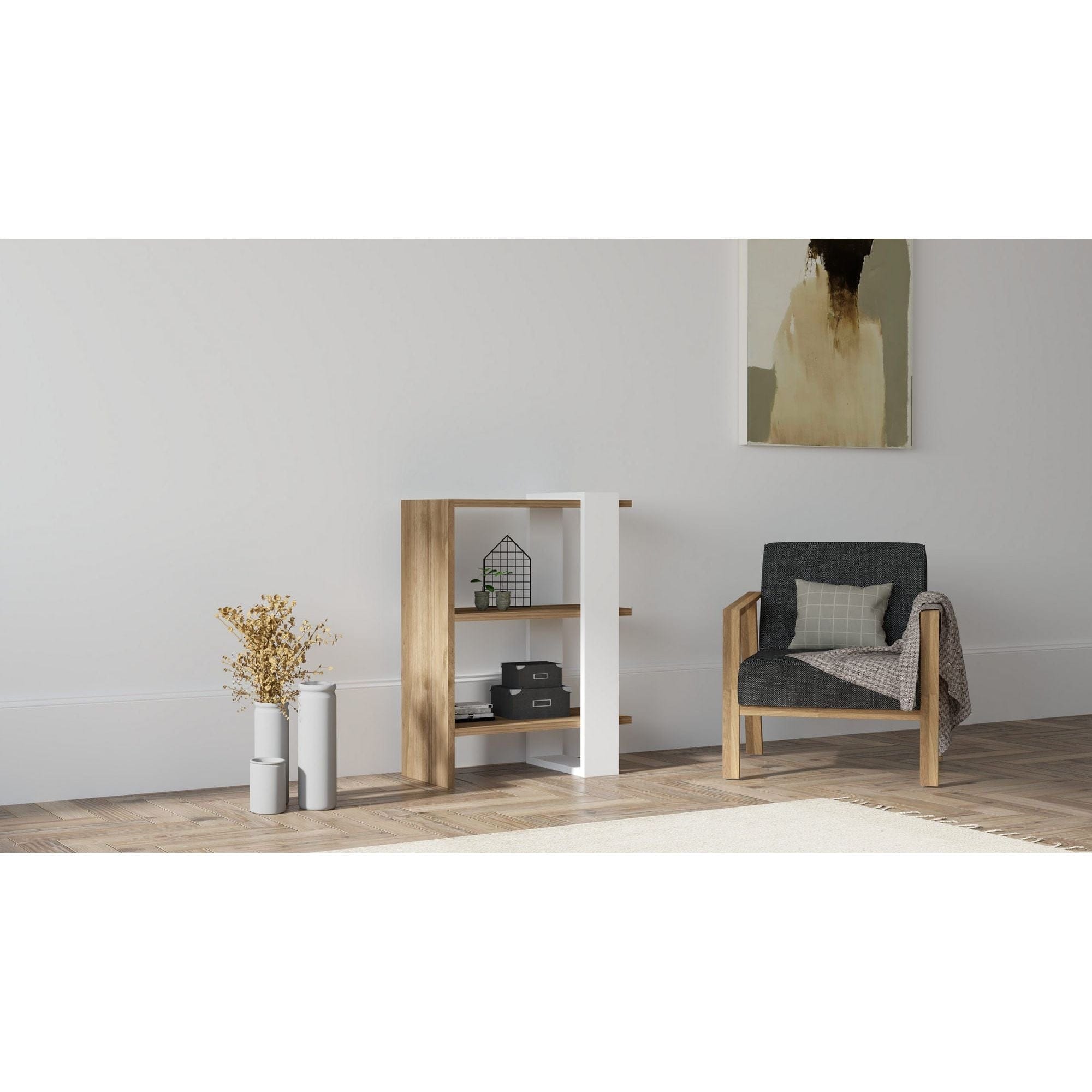 Etajera AMSTERDAM OCN-32829, stejar/alb