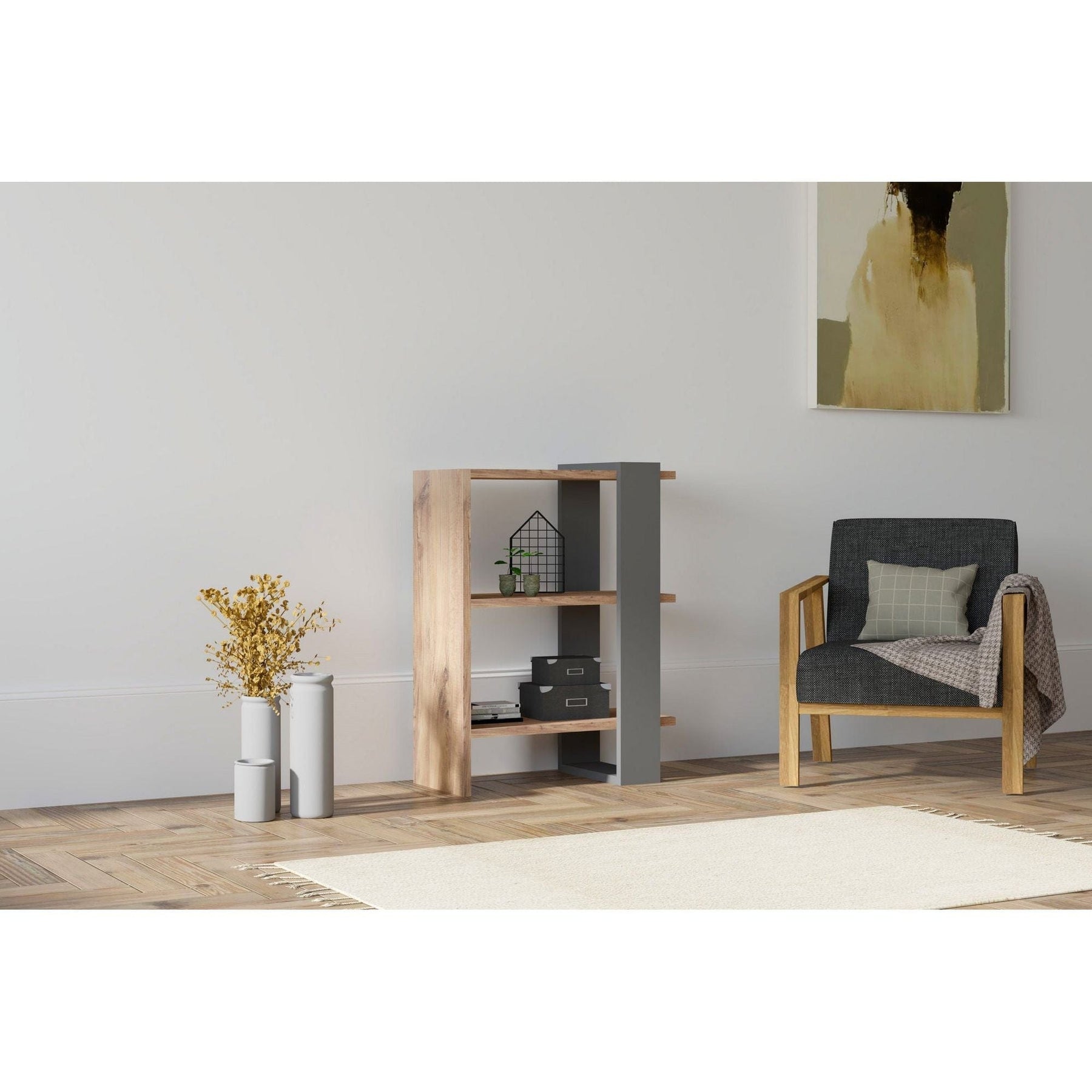 Etajera AMSTERDAM OCN-32830, nuc/gri antracit