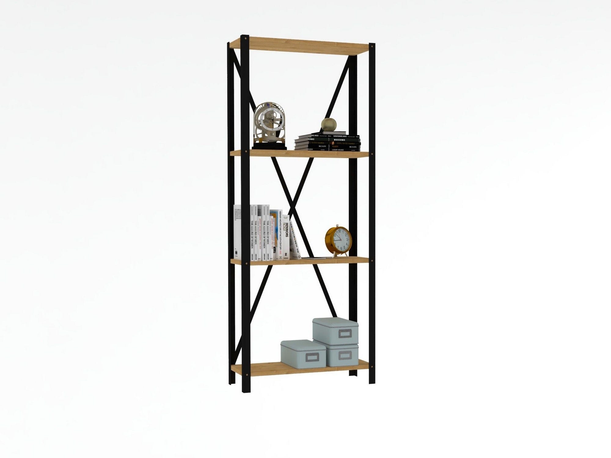 Etajera AMSTERDAM OCN-32836, stejar/negru