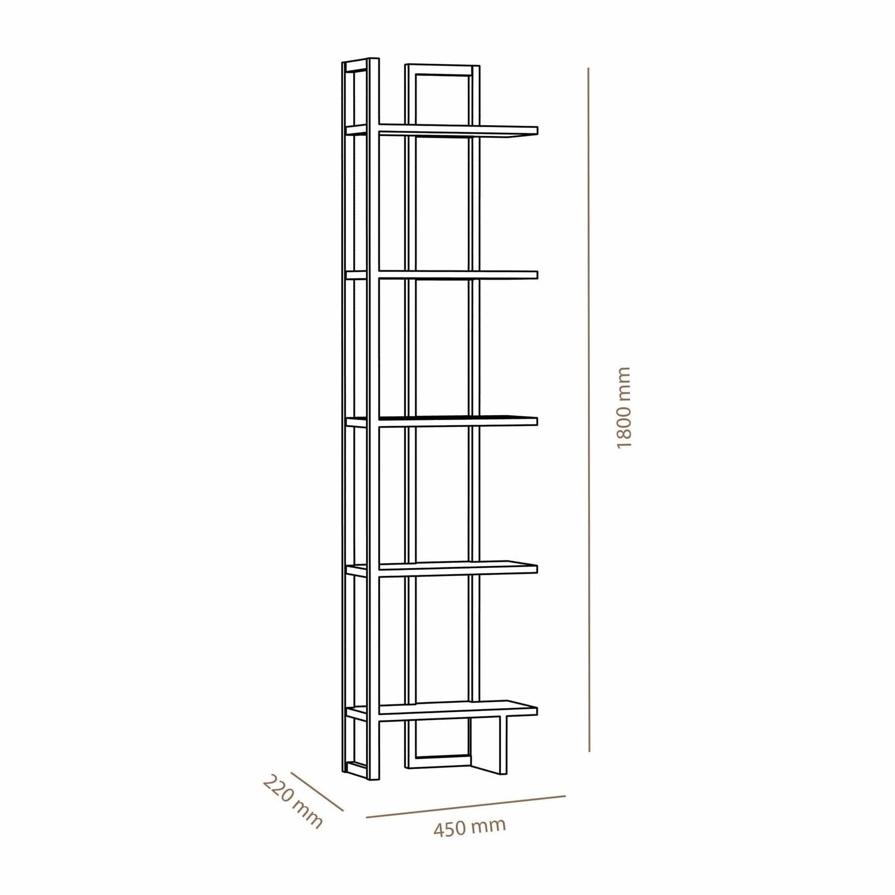 Etajera AMSTERDAM OCN-32858, nuc/negru