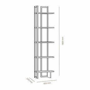 Etajera AMSTERDAM OCN-32858, nuc/negru