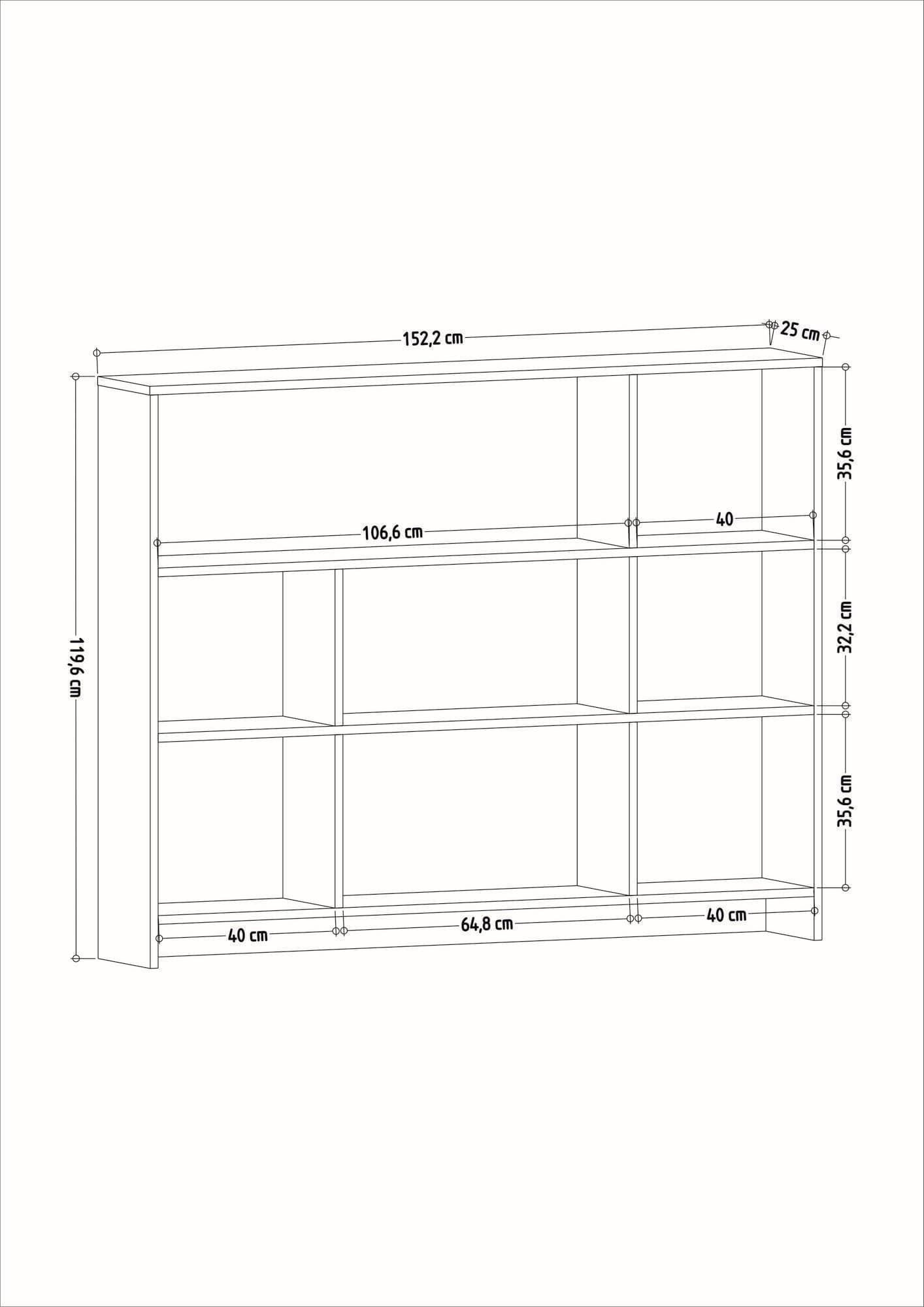 Etajera AMSTERDAM OCN-32862, gri antracit