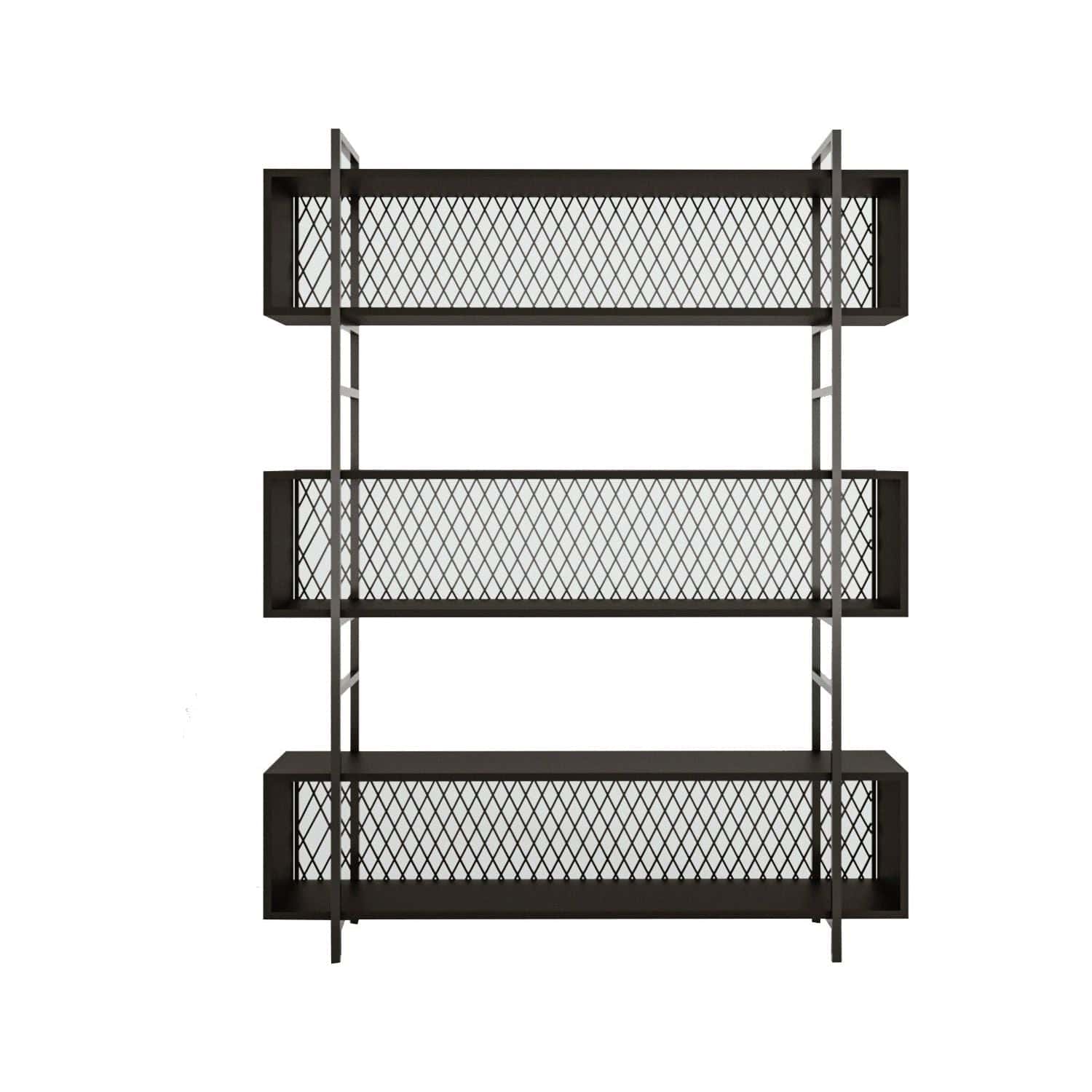 Etajeră neagră cu design modern, ideală pentru living – primabucata