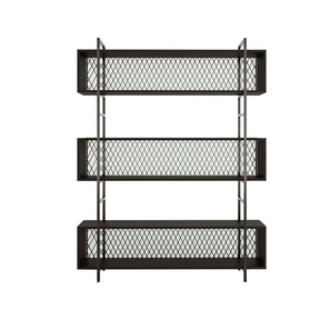 Etajeră neagră cu design modern, ideală pentru living – primabucata