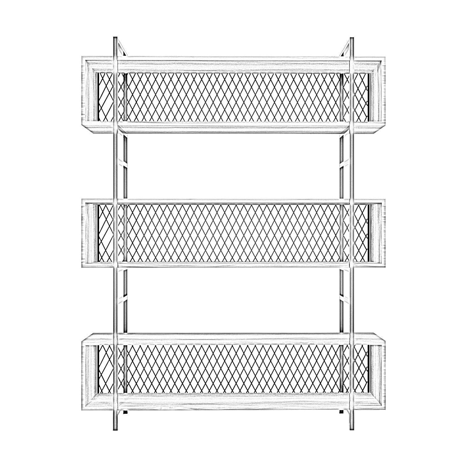 Etajera AMSTERDAM OCN-32885, negru