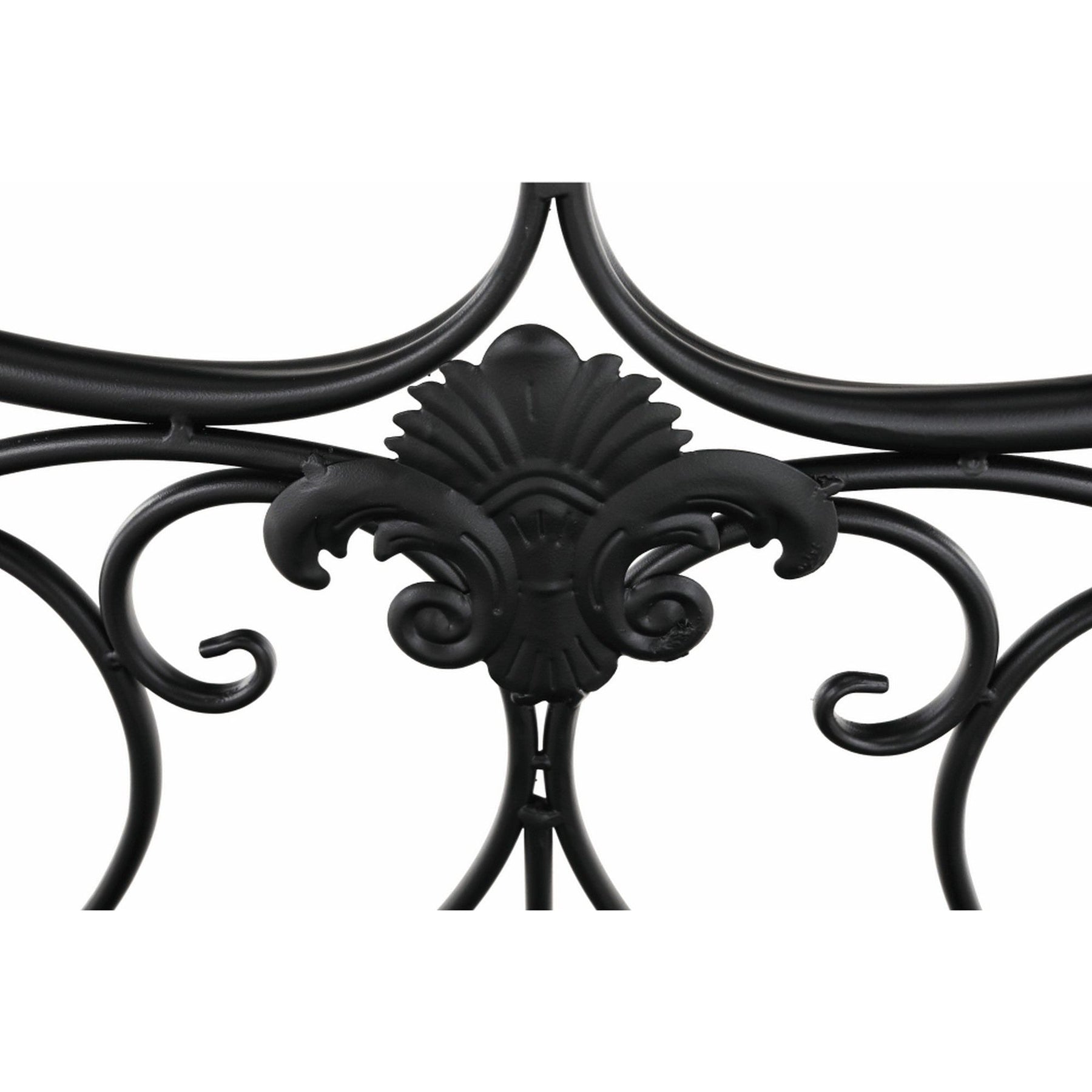 Banca gradina ETELIA, metal, negru, 131x49x89 cm