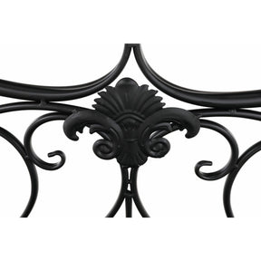 Banca gradina ETELIA, metal, negru, 131x49x89 cm
