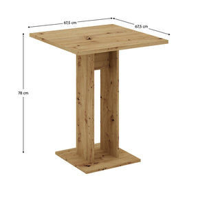 Masa EVERET, stejar artisan, DTD laminat, 68x68x78 cm