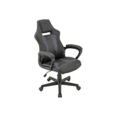 Scaun birou CONTE, negru/gri, piele ecologica/plasa, 63x66x103/113 cm
