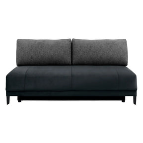 Canapea extensibila SENTILA, stofa catifelata negru - Wind 99, 198x106x91 cm