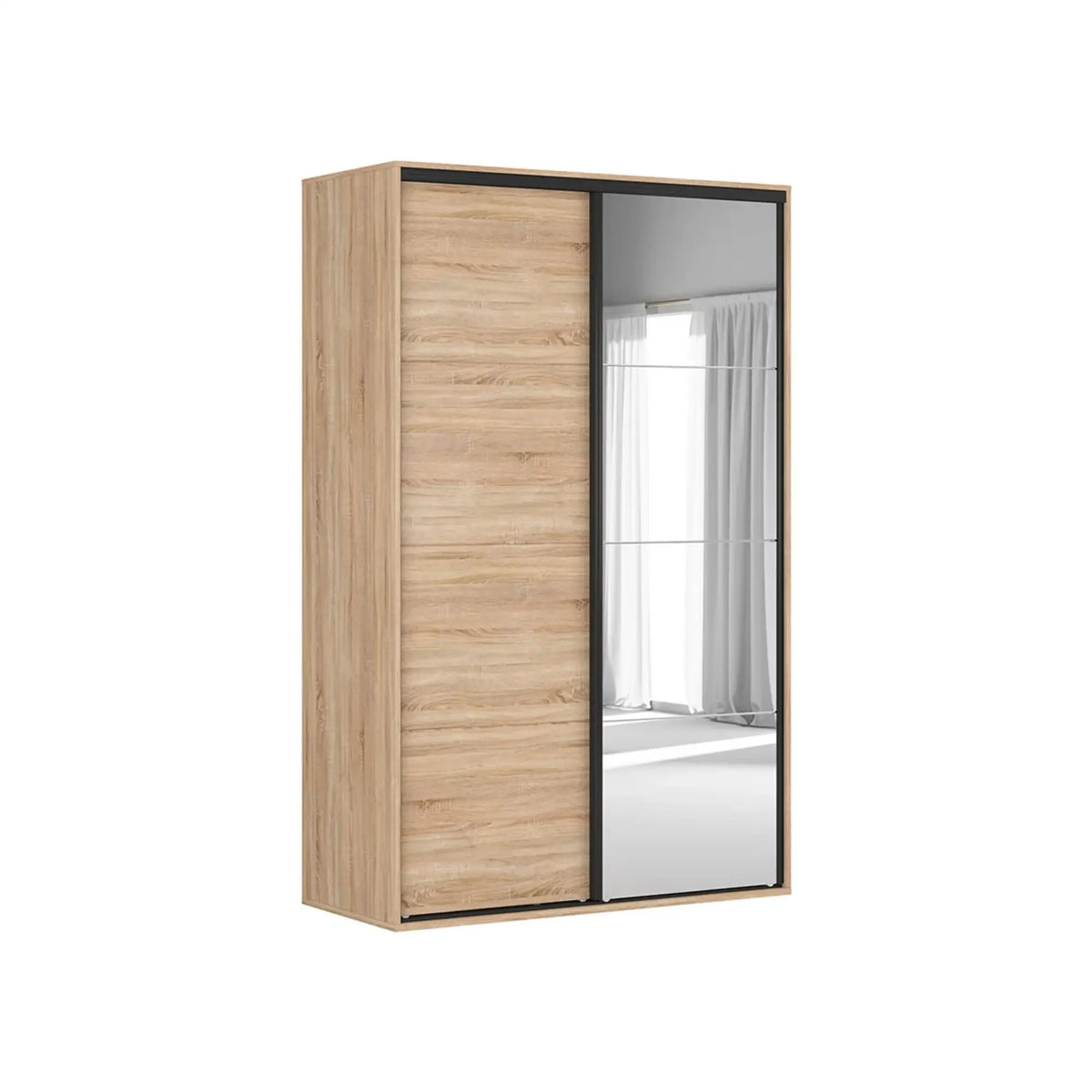 Dulap FLEX, stejar sonoma, PAL, cu 2 usi, 150x66x240 cm