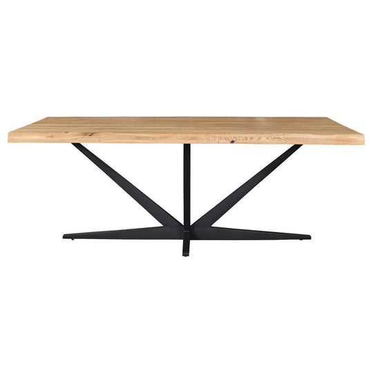 Masa CITY LINE, stejar/negru, lemn/metal, 200x80x75 cm