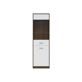 Vitrina NEPO PLUS, alb/stejar, PAL laminat/sticla, 60x34x197 cm