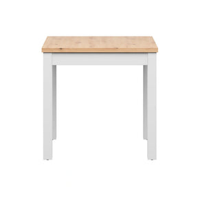 Masa MAREN, stejar artisan/alb, PAL laminat/lemn, 80x80x77 cm