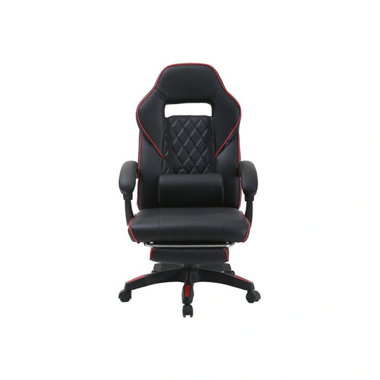 Scaun gaming RIKU, negru, piele ecologica, 71x64x112/122 cm