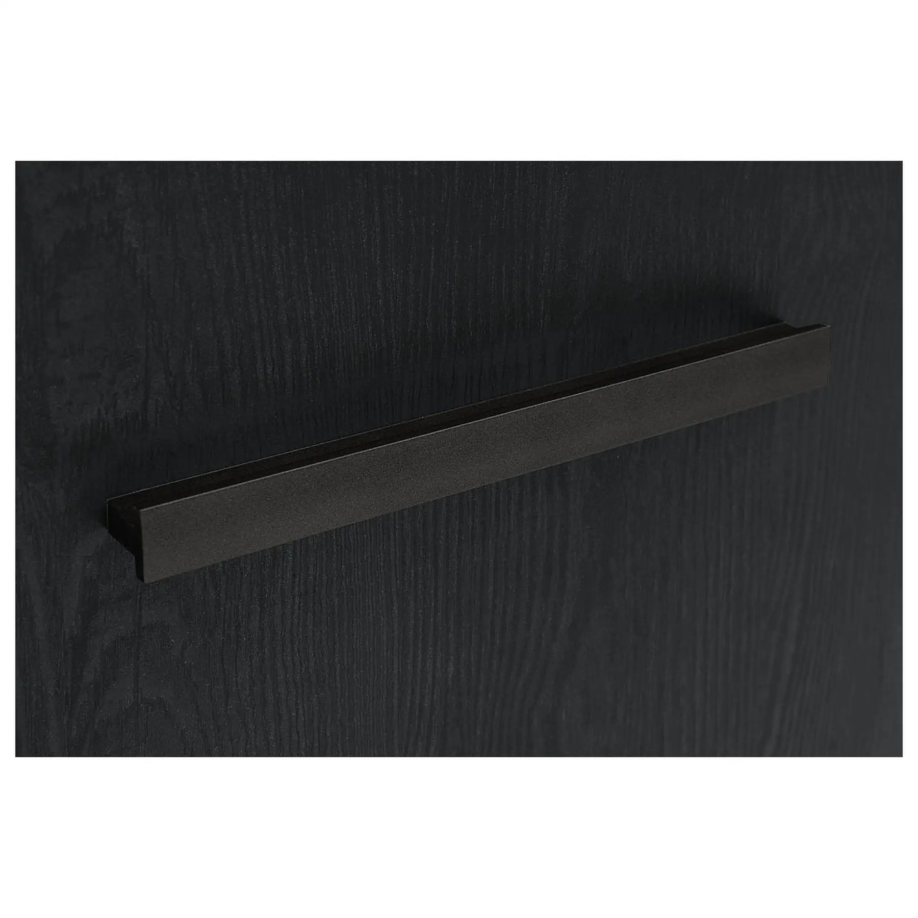 Vitrina BALIN, stejar/negru, PAL/sticla, cu iluminare LED, 101x40x149 cm