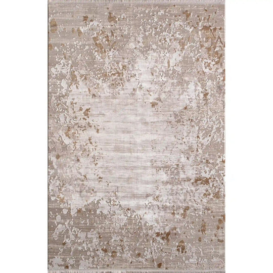 Covor EMMA 09770A, 160x230 cm, forma dreptunghiulara, acril/fibre sintetice, crem/auriu