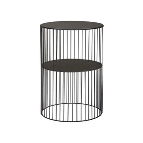 Masuta cafea MARIO, negru, metal, 39x39x55 cm